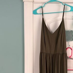 Olive Green Spaghetti Strap romper